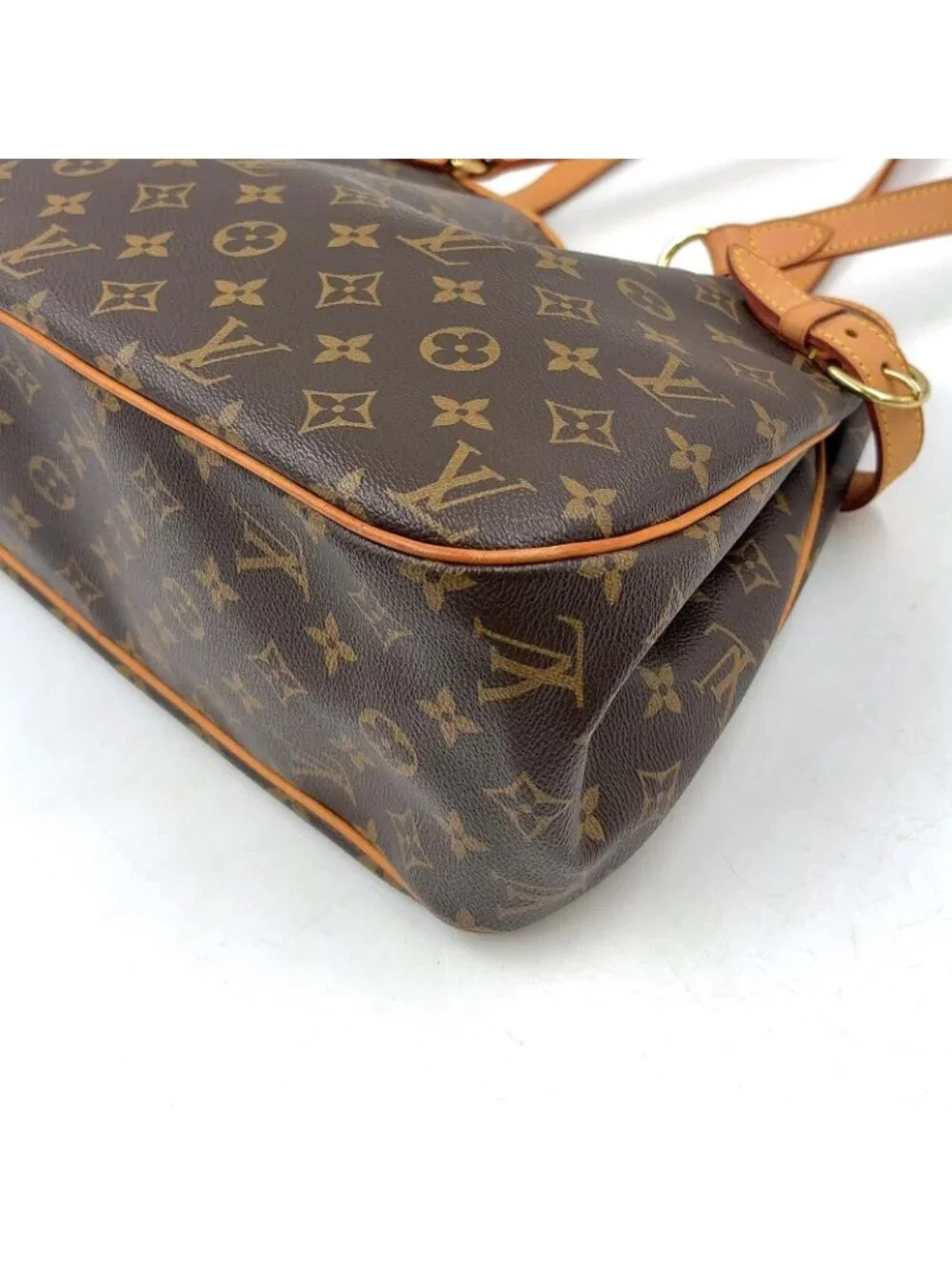 Louis Vuitton Batignolles Oriental Monogram Leather Brown Light Tote Gold